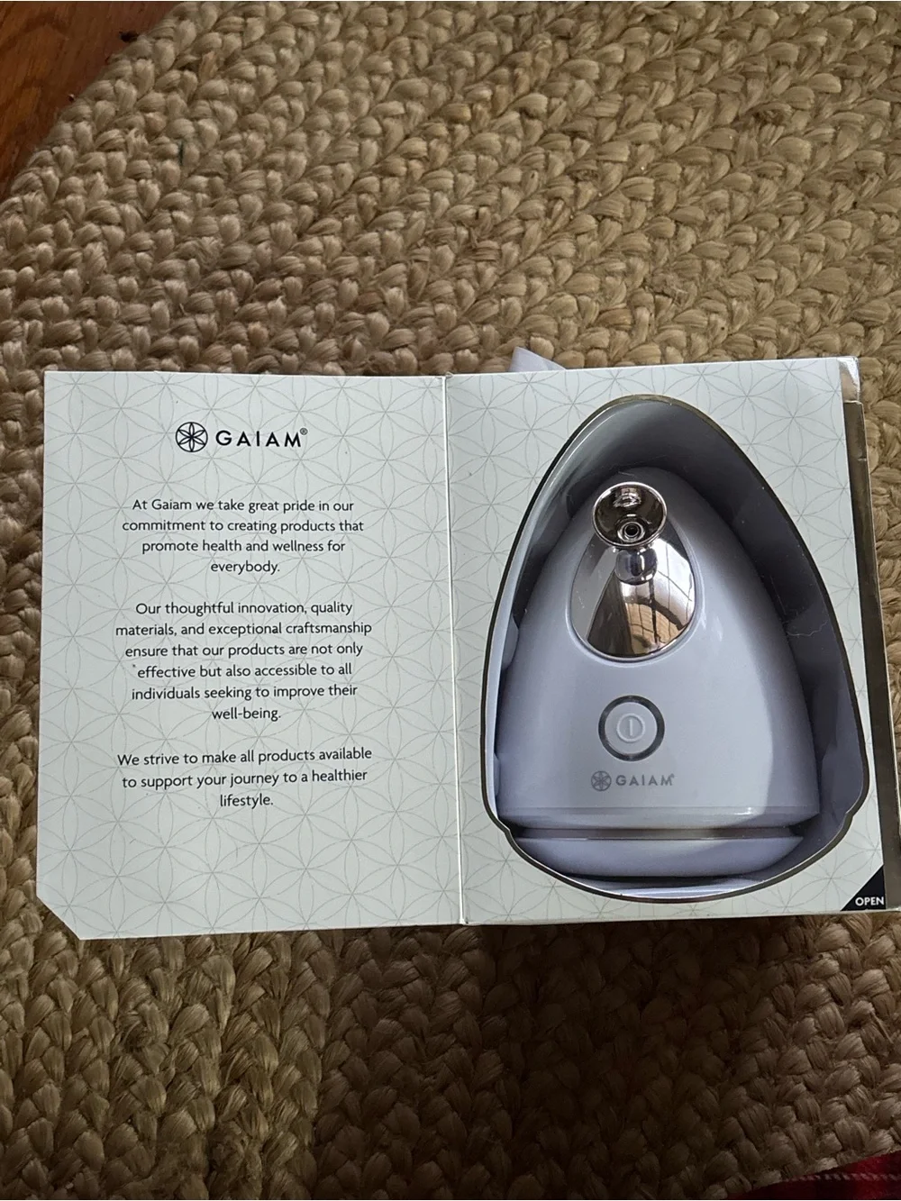 Gaiam White Facial Steamer with Nano Ionic 360 Rotatable Nozzle